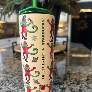 Starbucks NEW Roller Rabbit Holiday Tumbler - Never Used
